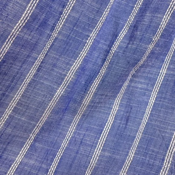 Elan Light Blue Stripe Off-Shoulder Blouse - Picture 4 of 5